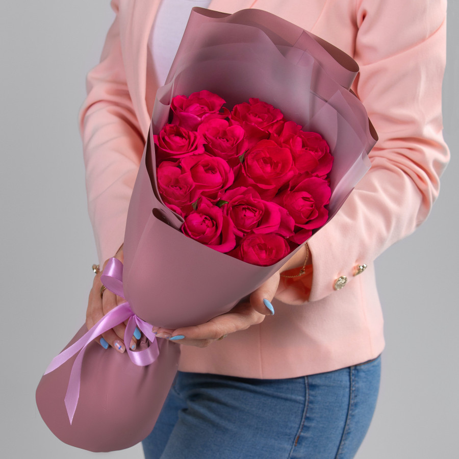 11 Малиновых Роз (40 см.)