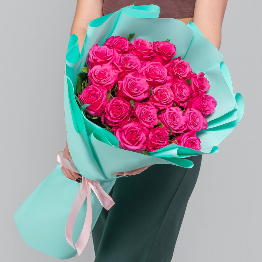 21 Роза Кисс Ми Кейт (70 см.)